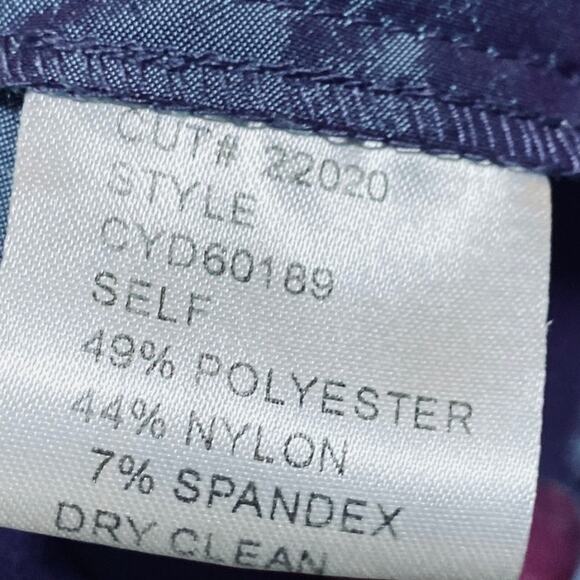 Tadashi Shoji Taffeta Twist Front Blouse Dramatic Wing Collar Slate Blue 14 - Picture 12 of 13